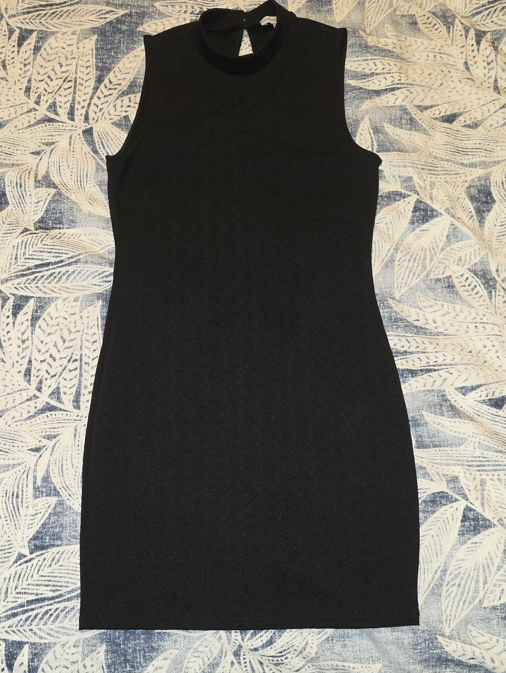 Charlotte Russe Black Sleeveless Mock Neck Mini Dress